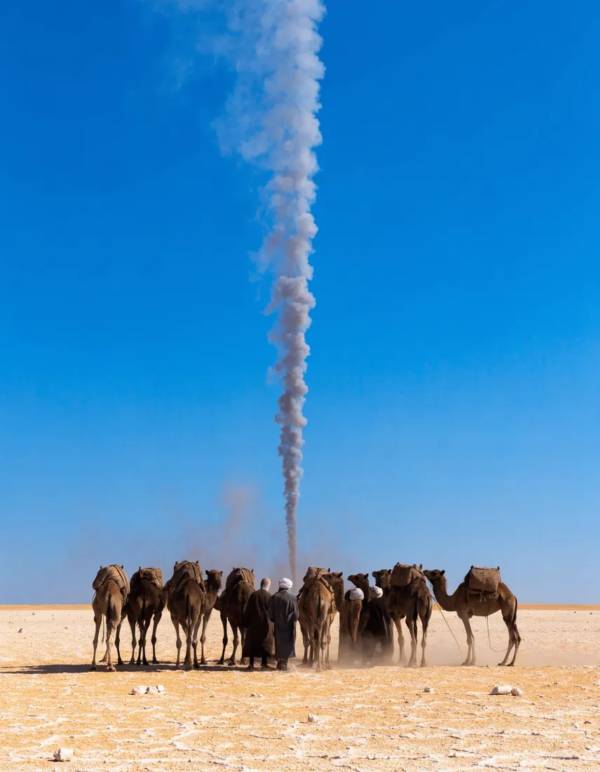 La colonne de fumee
