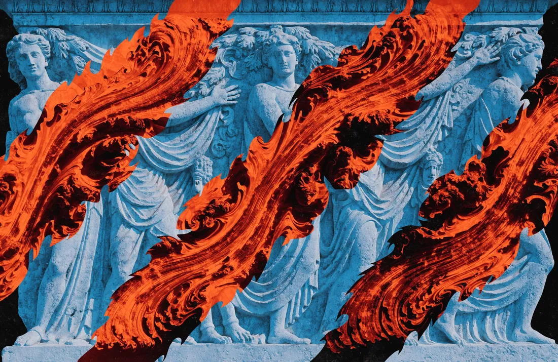 Le feu sur la frise