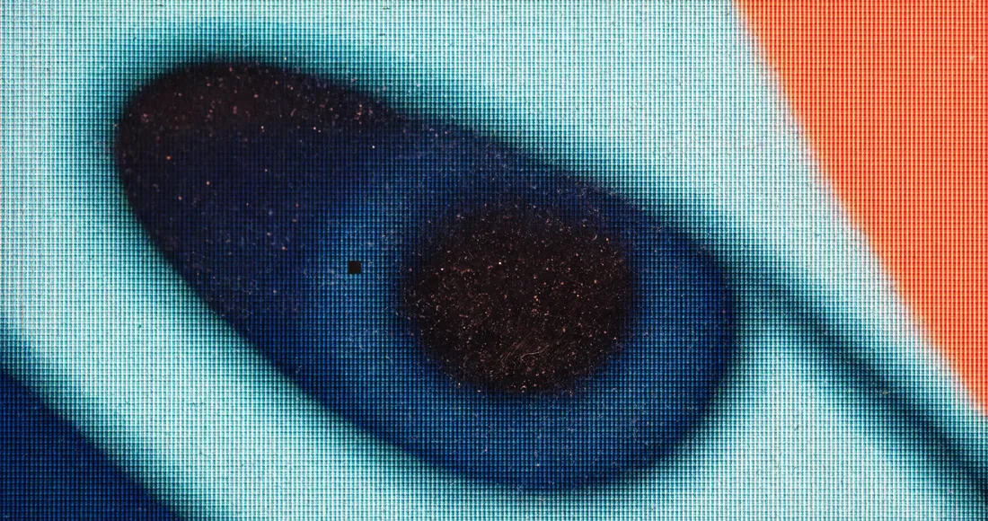 Pixels nets, image floue