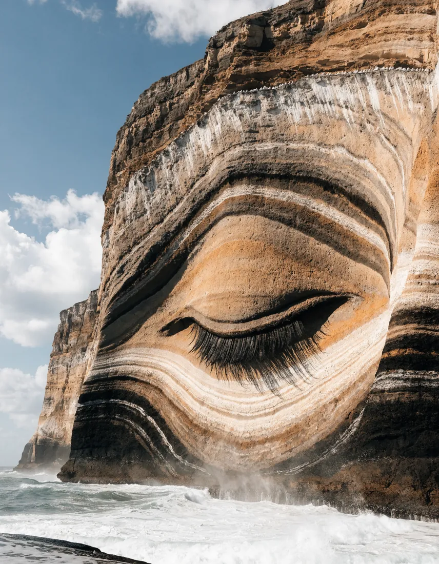 L'oeil dans la falaise